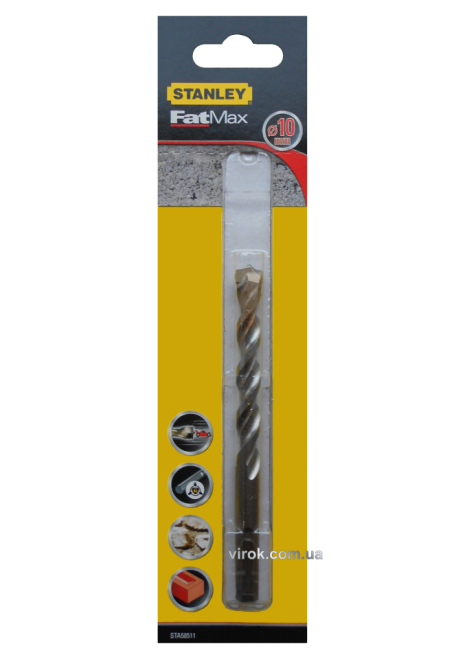 Сверло по цегле FatMax 10 мм Stanley STA58511-QZ Сверло по цегле FatMax 10 мм Stanley STA58511-QZ