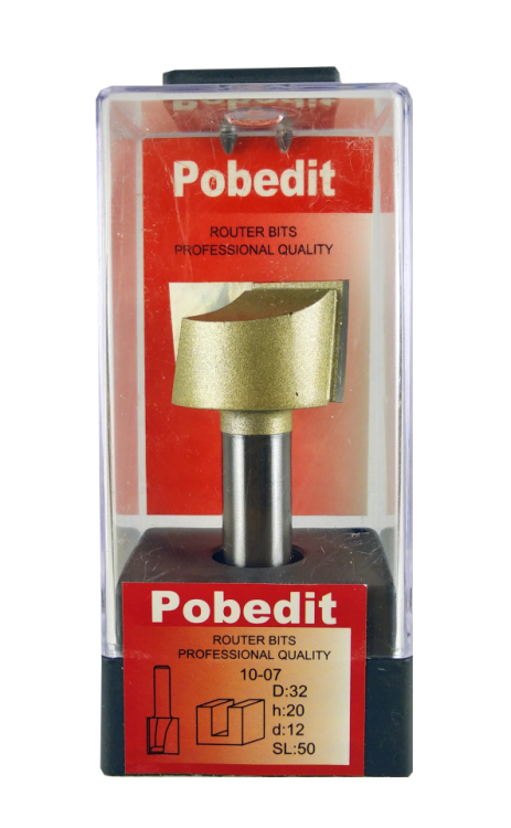 Фреза пазова пряма D-32 мм, d-12 мм Pobedit P-1007-12-32 Фреза пазова пряма D-32 мм, d-12 мм Pobedit P-1007-12-32