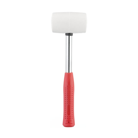 Киянка резиновая, 450 г, 50 мм, белая резина, металлическая ручка INTERTOOL HT-0227