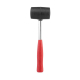 Киянка гумова, 320 г, 45 мм, чорна гума, металева ручка INTERTOOL HT-0229
