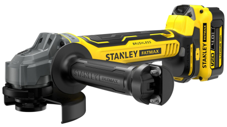 Шліфмашина кутова безщіткова акумуляторна FATMAX STANLEY SFMCG700M2K-QW
