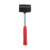 Киянка гумова, 480 г, 55 мм, чорна гума, металева ручка INTERTOOL HT-0231