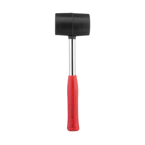 Киянка резиновая, 480 г, 55 мм, черная резина, металлическая ручка INTERTOOL HT-0231