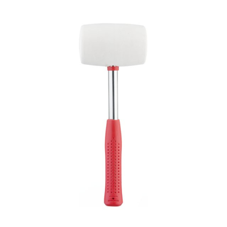 Киянка гумова, 780 г, 65 мм, бiла гума, металева ручка INTERTOOL HT-0235