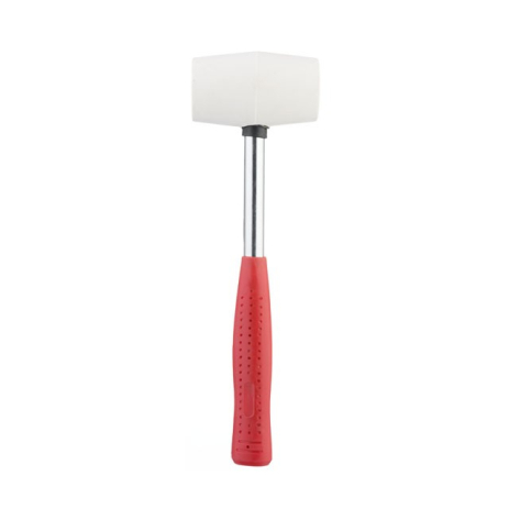 Киянка резиновая, 280 г, 40 мм, белая резина, металлическая ручка INTERTOOL HT-0234