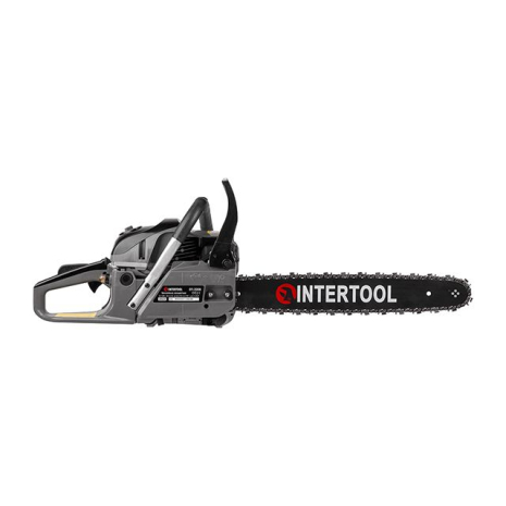 Бензопила ланцюгова, 2,4 кВт (3,3 к/с), 52 см³, шина 45 см, 3200 об/хв INTERTOOL DT-2208
