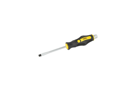 Викрутка ударна шліцева магнітна EXTERNAL HEX SL6х100 мм ручка з покриттям TPR MASTERTOOL 49-6610 Викрутка ударна шліцева магнітна EXTERNAL HEX SL6х100 мм ручка з покриттям TPR MASTERTOOL 49-6610