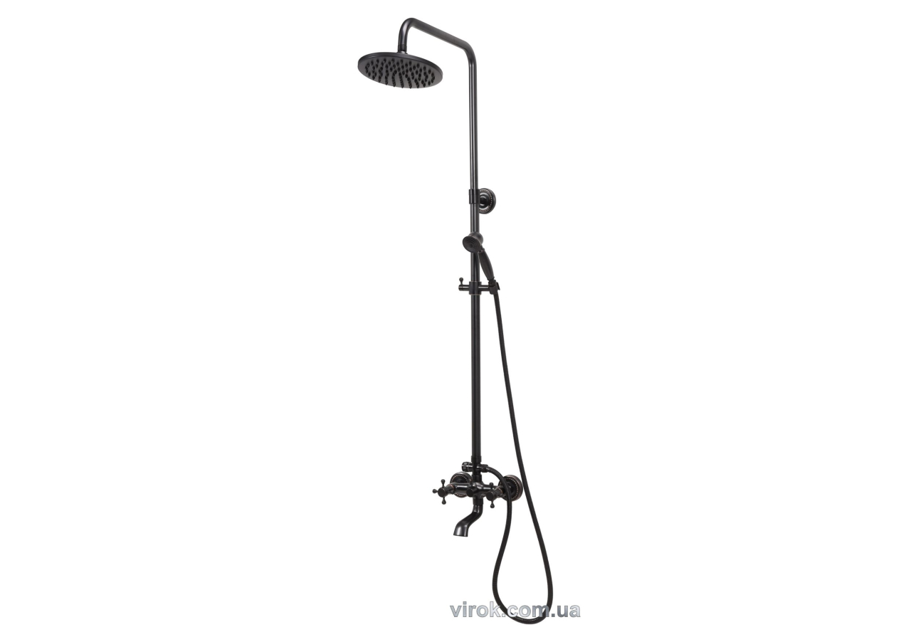 Змішувач для душу зі штангою двовентильний FALA "RETRO BLACK" Vorel 75809 Змішувач для душу зі штангою двовентильний FALA "RETRO BLACK" Vorel 75809