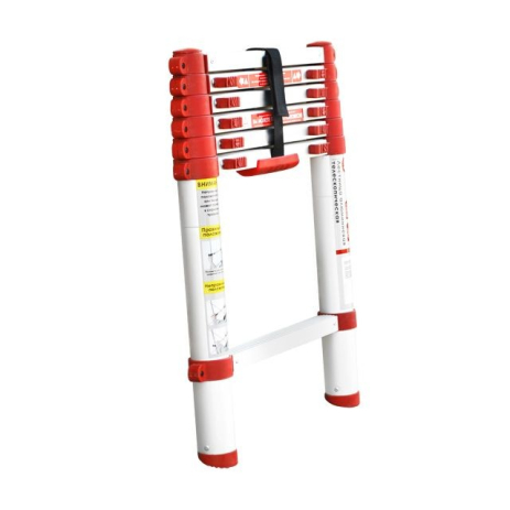 Лестница алюминиевая телескопическая, 6 ступ., 1,98 м, 150 кг INTERTOOL LT-3020 Лестница алюминиевая телескопическая, 6 ступ., 1,98 м, 150 кг INTERTOOL LT-3020