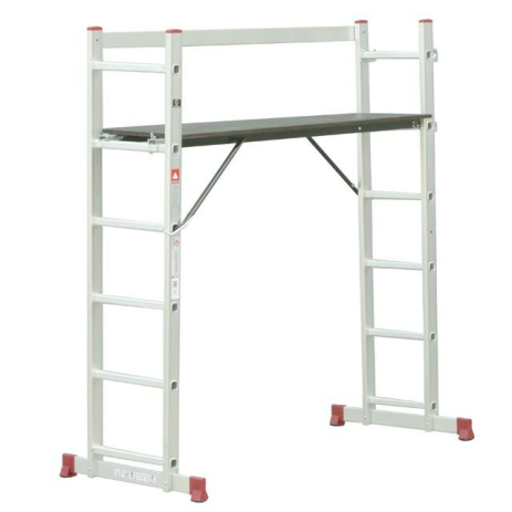 Лестница-помост, 2×6 ступеней, алюминий, 150 кг INTERTOOL LT-0027