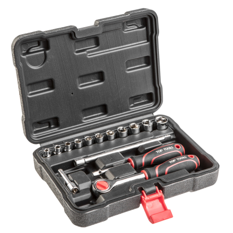 Набор торцевых ключей 1/4” 15 шт. Top Tools 38D525 Набор торцевых ключей 1/4” 15 шт. Top Tools 38D525