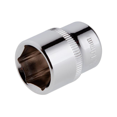 Головка шестигранная 1/4", 14×25 мм, Cr-V, STORM INTERTOOL ET-0444