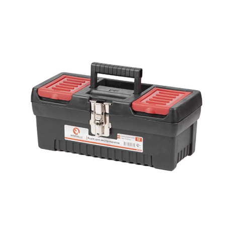 Ящик для інструментів з металевими замками, 13", 330*177*135 мм INTERTOOL BX-1013 Ящик для інструментів з металевими замками, 13", 330*177*135 мм INTERTOOL BX-1013