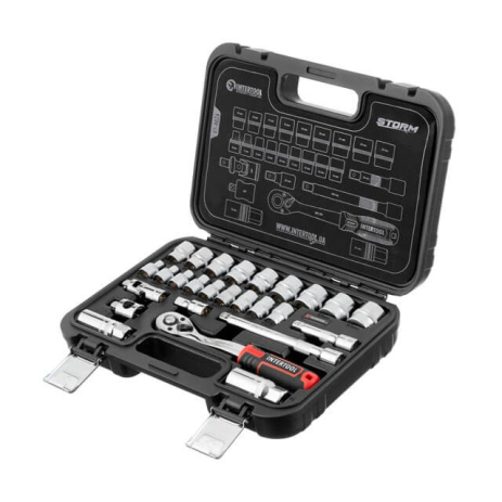 Набор инструментов 3/8", 26ед., Cr-V STORM INTERTOOL ET-8026 Набор инструментов 3/8", 26ед., Cr-V STORM INTERTOOL ET-8026