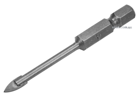 Свердло по склу та кераміці STHOR 4 x 60 мм HEX-1/4" YG6X Vorel 21701 Свердло по склу та кераміці STHOR 4 x 60 мм HEX-1/4" YG6X Vorel 21701