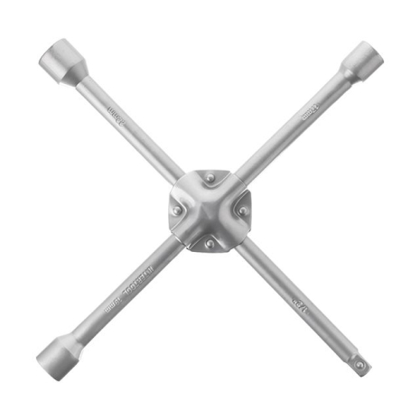 Ключ балонний хрестовий, укріплений, 1/2", 355×16 мм, 17×19×22 мм INTERTOOL HT-1602 Ключ балонний хрестовий, укріплений, 1/2", 355×16 мм, 17×19×22 мм INTERTOOL HT-1602