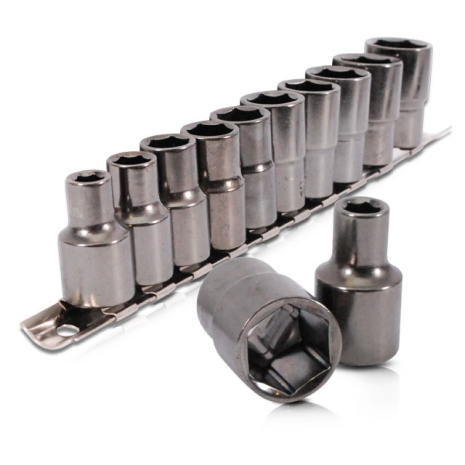 Набор головок 10 шт. 1/2" [ET-6006] INTERTOOL ET-6006