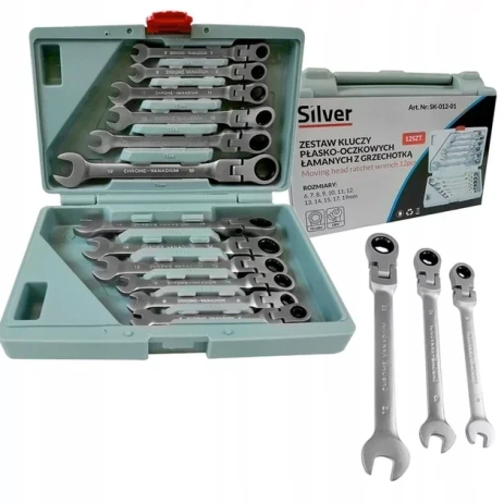 Набор ключей рожково-накидных SILVER SK-012-01 Набор ключей рожково-накидных SILVER SK-012-01