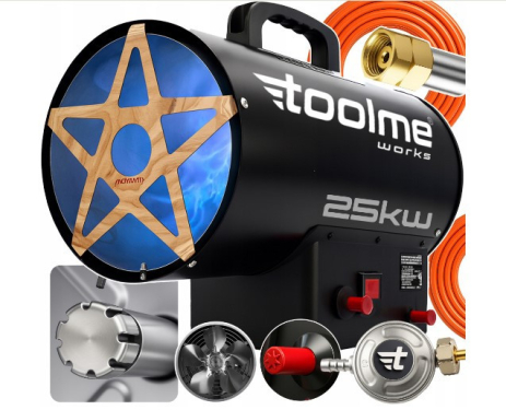 Газовий нагрівач 25kW повітродувка нагрівач циліндр плита Toolme TM183 MOC Газовий нагрівач 25kW повітродувка нагрівач циліндр плита Toolme TM183 MOC