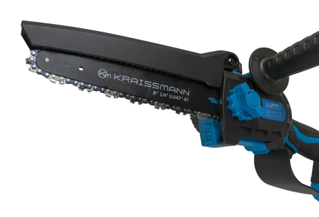 Акумуляторна міні-ланцюгова пила KRAISSMANN 2033 AKS-BL 20 MP (безщіточний мотор, маслобак, легке натягування ланцюга, без АКБ) Акумуляторна міні-ланцюгова пила KRAISSMANN 2033 AKS-BL 20 MP (безщіточний мотор, маслобак, легке натягування ланцюга, без АКБ)