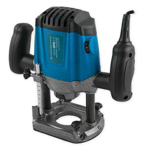 Фрезер електричний KRAISSMANN 1500 OFE 6-8 (цанги 6, 8 мм, набір фрез (12 шт) в дерев'яному футлярі) Фрезер електричний KRAISSMANN 1500 OFE 6-8 (цанги 6, 8 мм, набір фрез (12 шт) в дерев'яному футлярі)