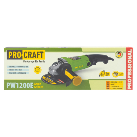 Кутова шліфмашинка Procraft PW-125/1200E