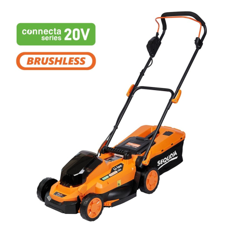 Газонокосарка акумуляторна SEQUOIA, 20 В, безщітковий двигун, ширина косіння 33 см, 1 АКБ 4 Аг та ЗП., вага без АКБ 10.6 кг