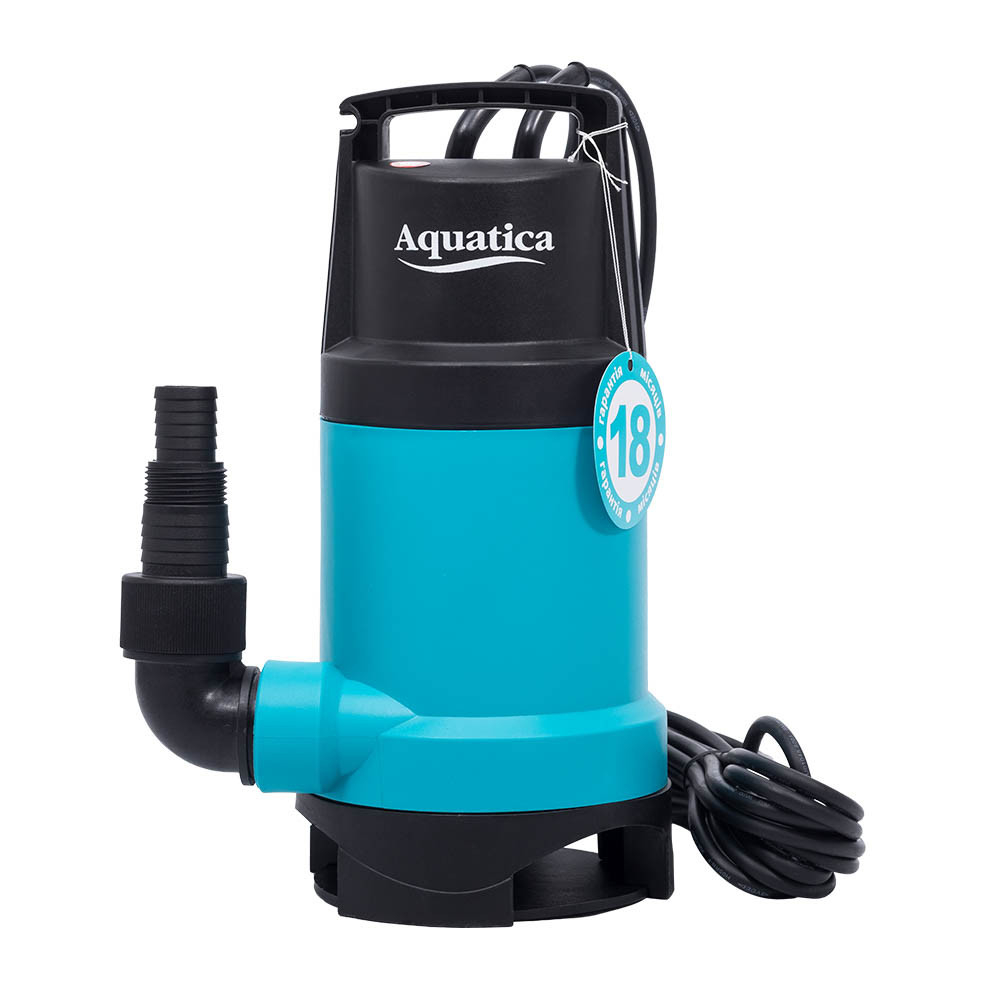 Насос дренажний садовий 0.75кВт Hmax 9.5м Qmax 220л/хв (част. до 30мм) AQUATICA (773175) Насос дренажний садовий 0.75кВт Hmax 9.5м Qmax 220л/хв (част. до 30мм) AQUATICA (773175)