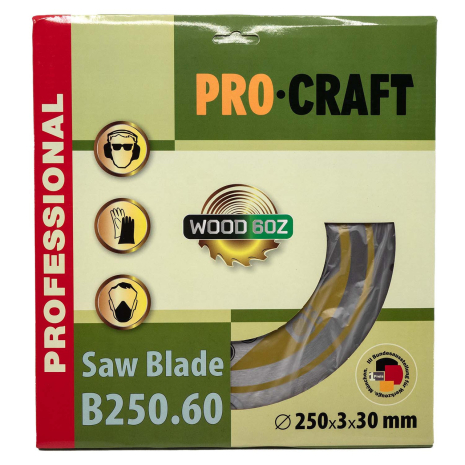 Пильный диск Procraft B250.60 60T (по дереву)