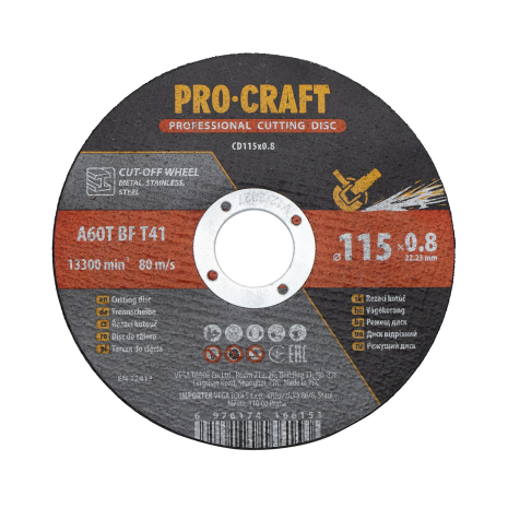 Диск отрезной Procraft CD115x0.8 115 мм 0.8 мм 22,2 мм