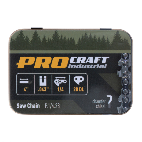 Ланцюг для ланцюгової пилки Procraft industrial P.1/4.28 Universal 1/4" шаг 28 зв.
