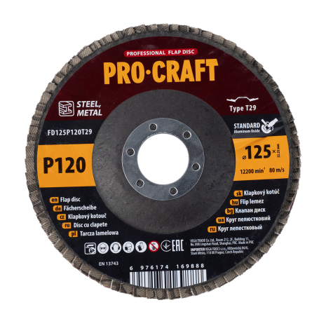 Диск лепестковый Procraft FD125P120T29 UNIVERSAL