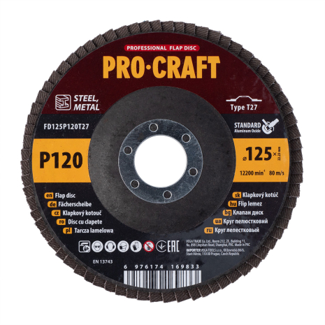 Диск лепестковый Procraft FD125P120T27 UNIVERSAL