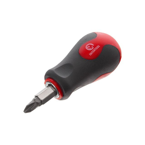 Викрутка міні 4 в 1 з двосторонніми насадками, Cr-V INTERTOOL VT-1010