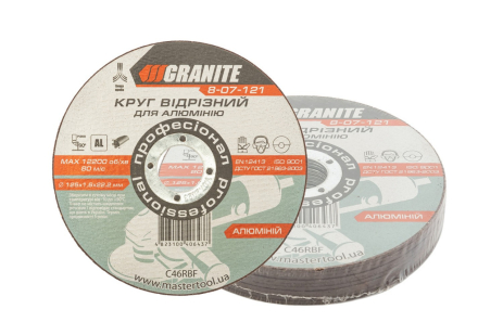 Диск абразивный отрезной для алюминия 125 x 1,6 x 22,2 мм 10 шт MASTERTOOL 8-07-121PC Диск абразивный отрезной для алюминия 125 x 1,6 x 22,2 мм 10 шт MASTERTOOL 8-07-121PC