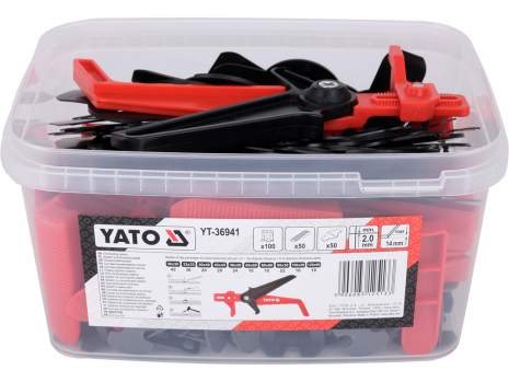 Кліпси, клини, підкладки СВП для укладання плитки YATO YT-36941