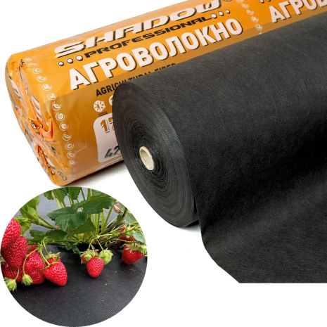 Агроволокно 42 г/м² 3,2 х 50м чёрное"Shadow" (Чехия) 4% для мульчирования от сорняков, защита от солнца