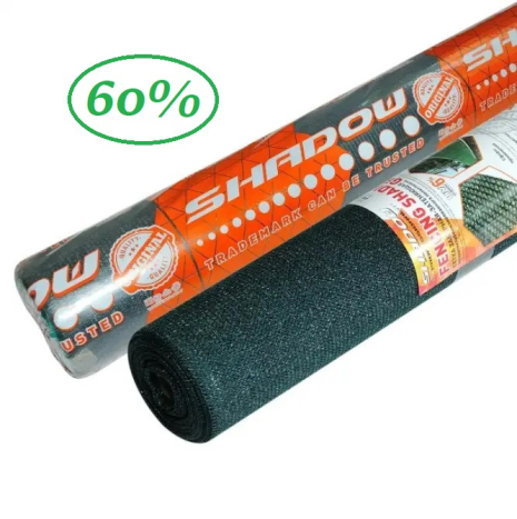 Затеняющая сетка Shadow 60% 3*50 м, защитная, УФ-стабилизированная, для защиты урожая от солнца