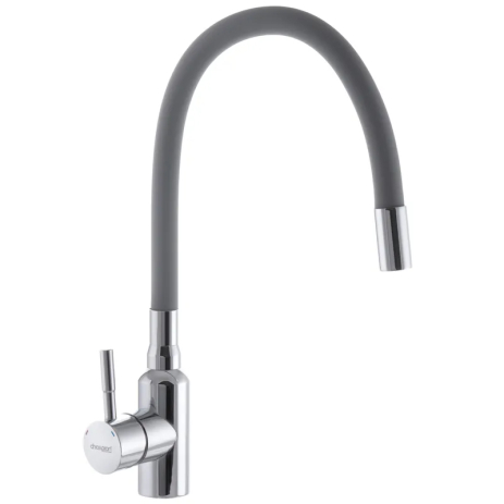 Смеситель для кухни CHAMPION SUS-011 REFL серый с высоким изливом и гибкой подводкой (CH0294) Смеситель для кухни CHAMPION SUS-011 REFL серый с высоким изливом и гибкой подводкой (CH0294)
