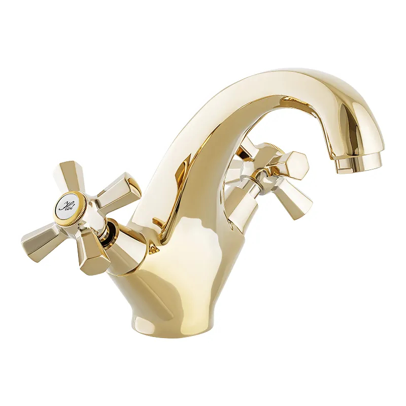Змішувач для умивальника MIXXUS PREMIUM RETRO GOLD-161, латунь, двохвентильний, 160 мм (MI5848) Змішувач для умивальника MIXXUS PREMIUM RETRO GOLD-161, латунь, двохвентильний, 160 мм (MI5848)