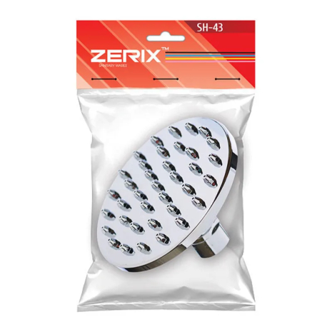 Лейка ZERIX SH-43 (ZX2854) с хромированным покрытием, для душа 1/2 дюйма (ZX2854)