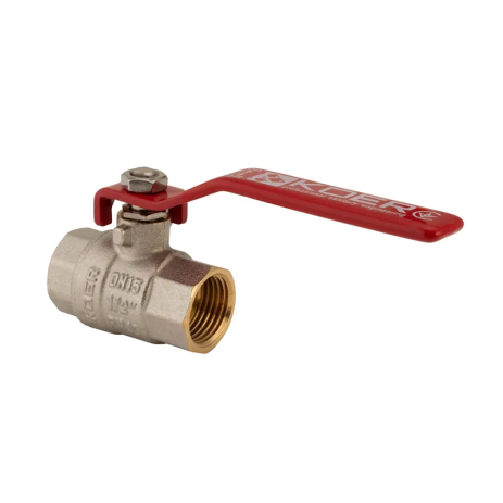 Кран кульовий KOER 1/2" ГГР (KR.214) для води, нікільований, латунний (KR0033)