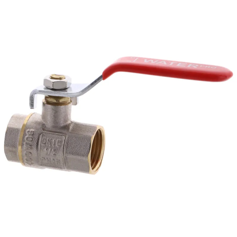 Кран шаровый WATERPRO 1/2" ГГР (WP0135) для воды, латунь, стальной шар (WP0135) Кран шаровый WATERPRO 1/2" ГГР (WP0135) для воды, латунь, стальной шар (WP0135)