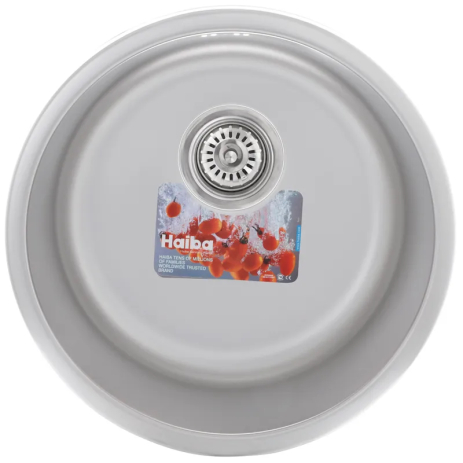 Кухонная мойка HAIBA 440 (satin) из нержавеющей стали, врезная, 1 чаша (HB0527)