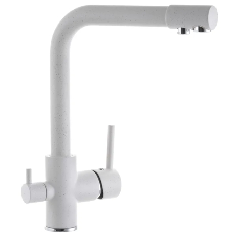 Смеситель для кухни ZERIX LR4055W-3 с выходом для питьевой воды, латунь, бежевая краска (ZX2643)