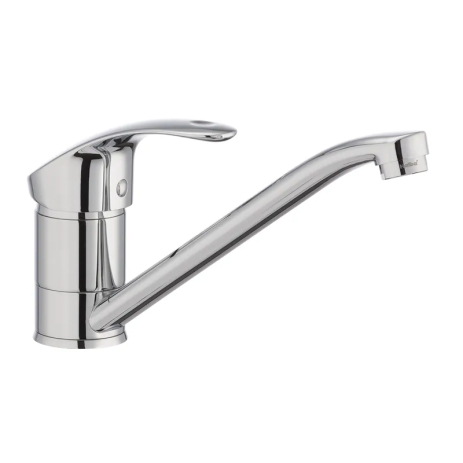 Смеситель для кухни Haiba FABIO 004 (HB0771) с гибкой подводкой, хромовый, 140 мм (HB0771)