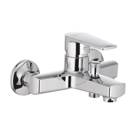 Смеситель для ванны PLAMIX Oscar-009 с коротким изливом, хромовый, 1,5 бар (PM0026)