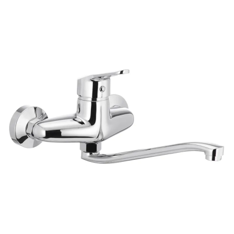 Смеситель для кухни настенный IBERGRIF ROMA M16250, хром, классический стиль (IB0048) Смеситель для кухни настенный IBERGRIF ROMA M16250, хром, классический стиль (IB0048)