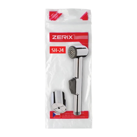 Гигиеническая лейка ZERIX SH-24 с латунной трубкой, хромированная, для душа (ZX2732)