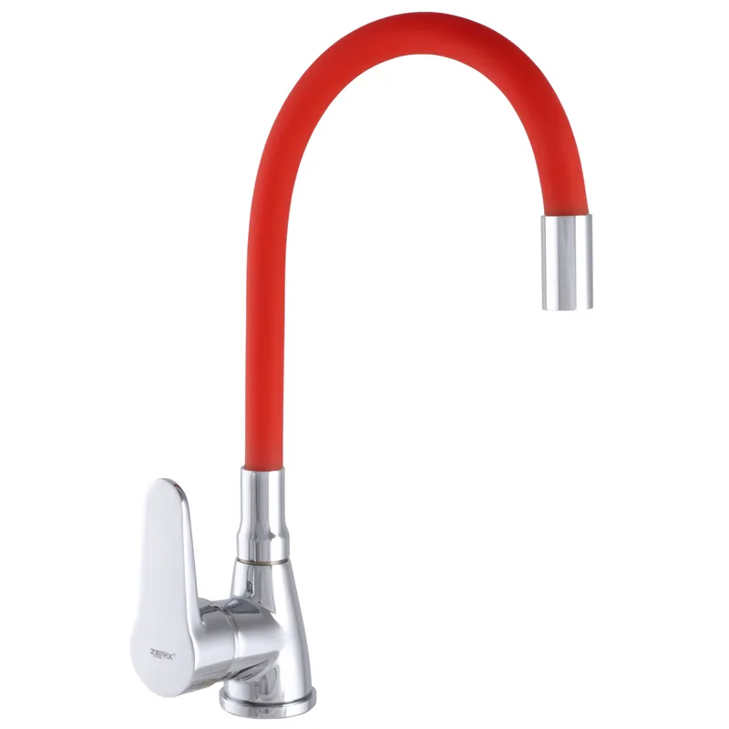 Смеситель для кухни ZERIX SOP7 146 с гибким изливом и хромированным покрытием (ZX2659) Смеситель для кухни ZERIX SOP7 146 с гибким изливом и хромированным покрытием (ZX2659)